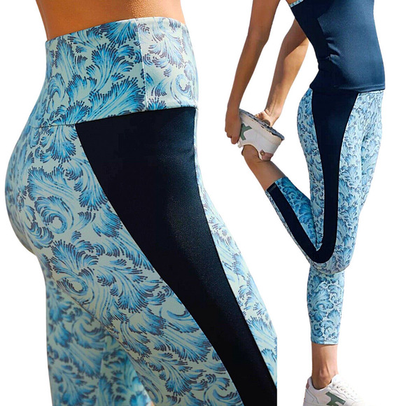 Daily Practice by Anthropologie Jackie Leggings High Rise Blue Moffit Small - Picture 1 of 10